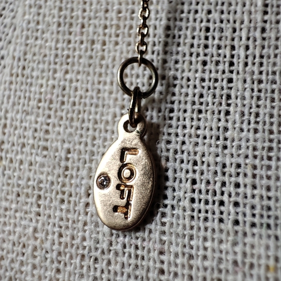 Loft Triple Strand Topaz Peach Emerald Cut Rhinestone Necklace Ann Taylor EUC - Picture 14 of 14